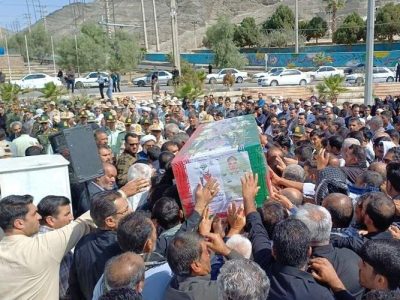 تشییع پیکر مطهر سردار شهید «ابراهیم فضیلتی» در زاهدان