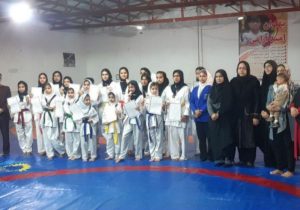 برگزاری مسابقات تکواندو بانوان در روستای الله‌آباد