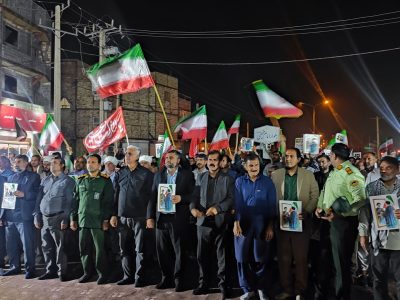 اجتماع بزرگ خون‌خواهان قائد امت در شهرستان نیمروز در بیست و ششمین روز
