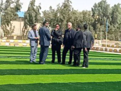 تعویض چمن مصنوعی زمین فوتبال نبمروز