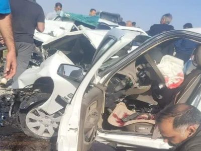 واژگونی پژو در تصادف محور زابل به زاهدان
