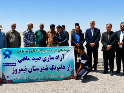 آزاد سازی صید ماهی در هامونک نیمروز